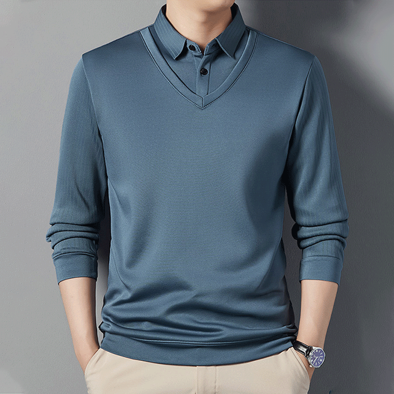 🎅Christmas Sale - 50% OFF🎅 Men's Warm Shirt With Imitation Two-Piece Suit