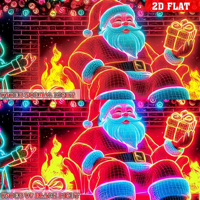 🎇🚪UV Activated Christmas Garage Door Cover Banner, Glows in Dark🔥🎉