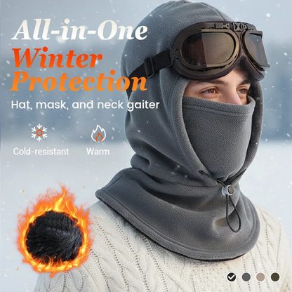 🔥 ❄️ Warm Balaclava with Adjustable Drawstring – Face and Neck Protection