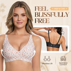 Jelly Wireless Womens Comfortable Wireless Bras Push Up Bralettes Seamless Tshirts Bras Deep V Everyday Bras
