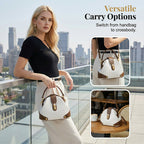 👜  Color-Blocked Bag – Stylish, Metal Hardware, Multi-Way 🧳