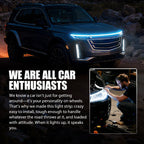 🔥【Dynamic Scan HoodBeam Kit】Light Up Your Hood With Hypnotic Smooth Scanning Effects! ✨🚗