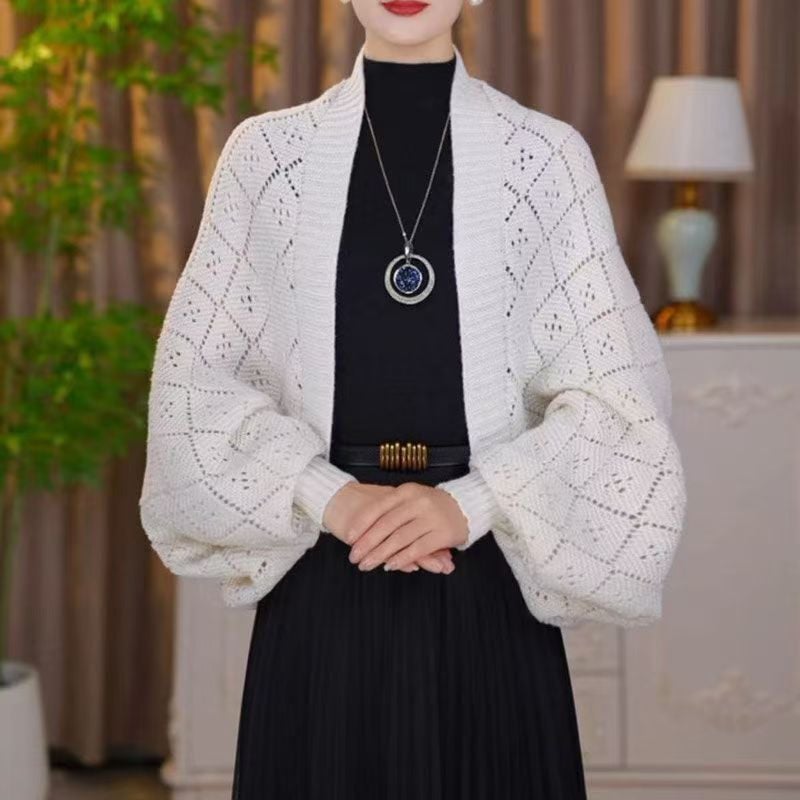 🔥Hollow Out Knitted Shawl Coat