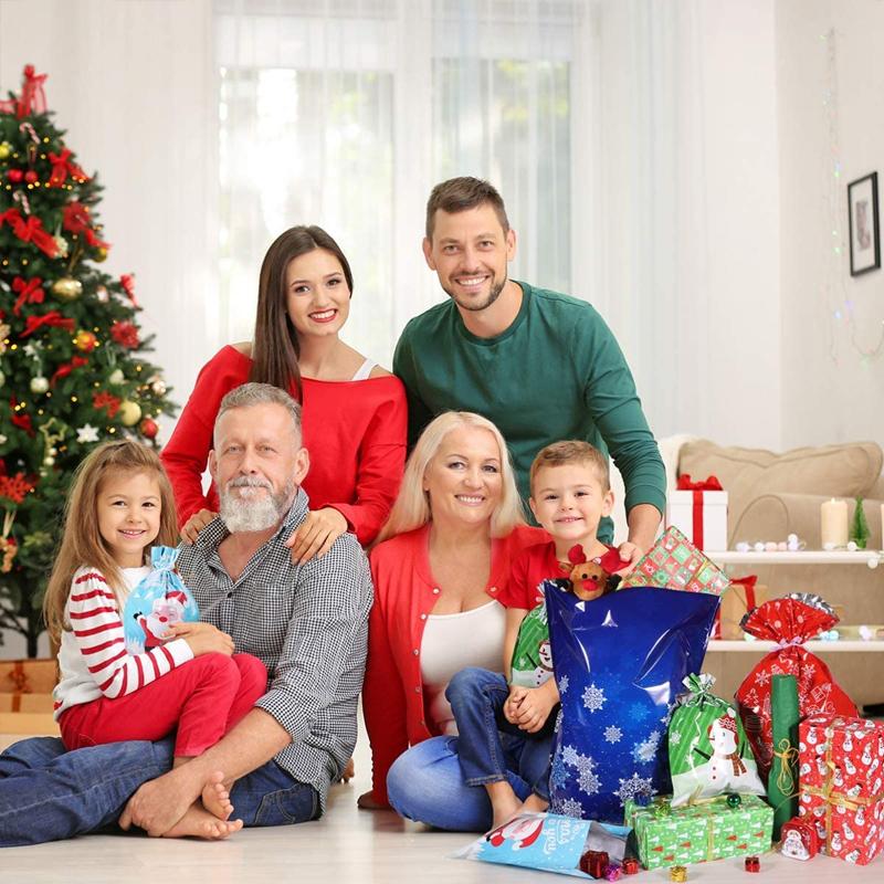 🎅Christmas Sales🎄Drawstring Christmas Gift Bags (Biodegradable)