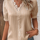 V-Neck Plain Lace Elegant Shirt