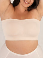 🤎Convertible Strapless Bandeau Bra with Wireless Comfort, Anti-Slip Grip & Removable Straps