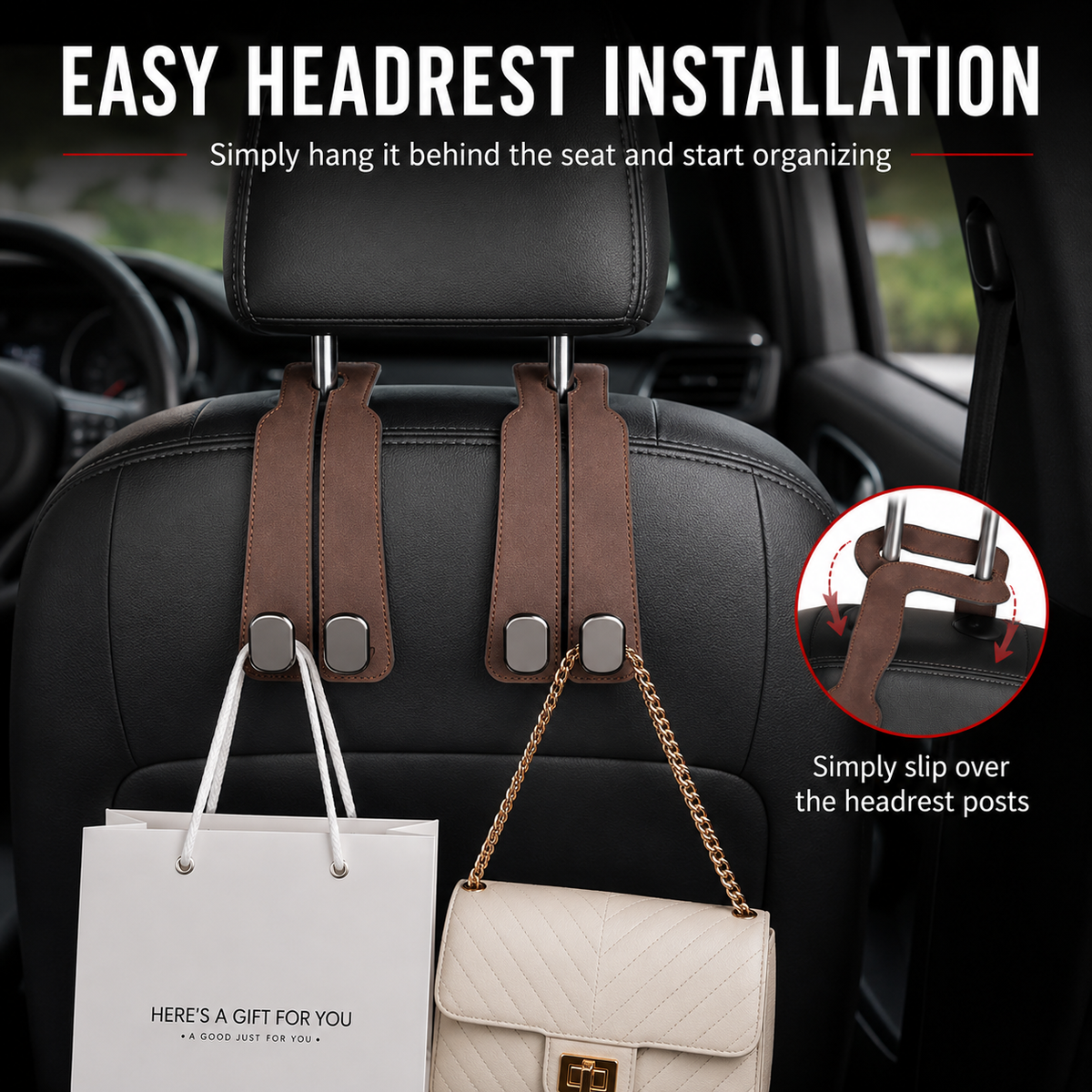 BUY MORE GET MORE FREE 🧥Seat Back Hanger – Perfect for Bags, Coats & More