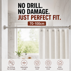 🛏️ 🔧 Adjustable No-Drill Tension Rod – Damage-Free Install, Anti-Slip & Multi-Purpose, Max 15KG Load 🏠
