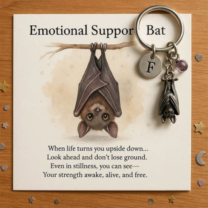 🎁🦇Emotional Support Bat Inspirational Keychain