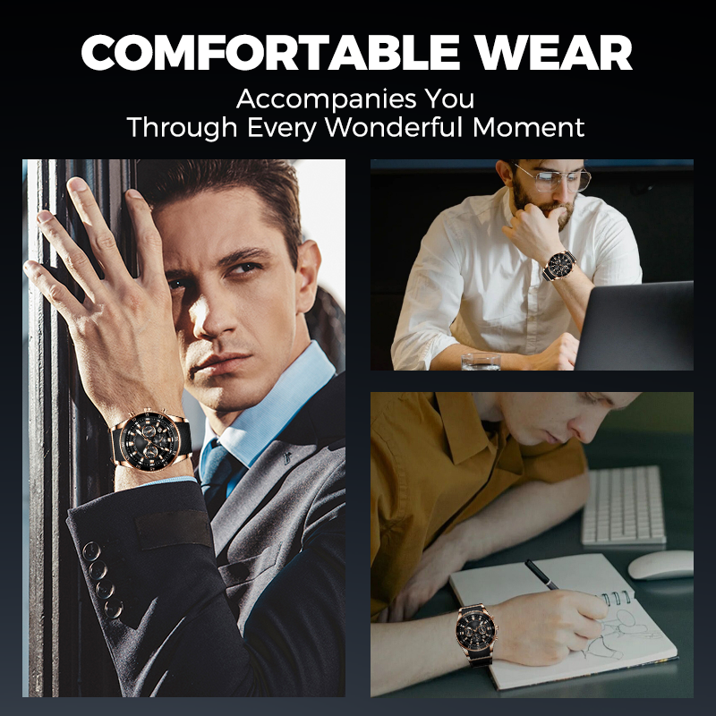 🎁Men's Waterproof Multifunctional Quartz Watch
