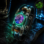 ☪️Glow-in-the-Dark Leather Zodiac Sign Bracelet For Men and Women (6.9/8.1 inches)♑️