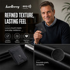 RFID-Blocking Leather and Carbon Fiber Credit Card Holder