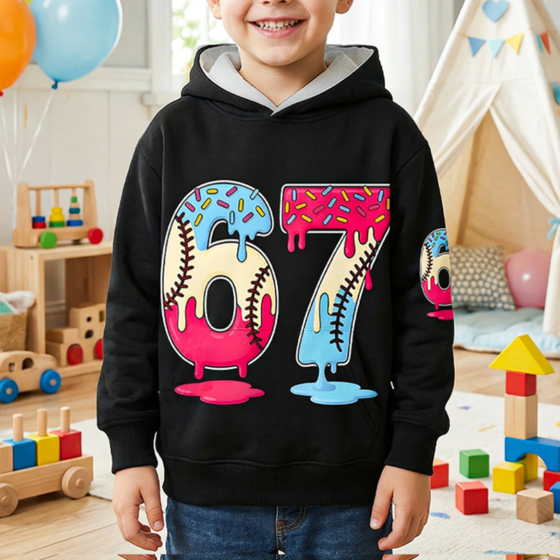 ✨🔥Kids' Funny 67 Meme Hooded Sweatshirt