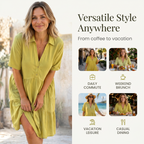 💝Solid Color Comfort Lapel Button Dress