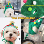 🎄Adorable Christmas Tree Pom-Pom Hat🎅