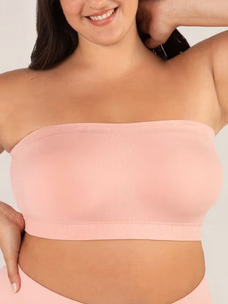 🤎Convertible Strapless Bandeau Bra with Wireless Comfort, Anti-Slip Grip & Removable Straps