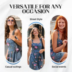 🌸New Fashion🌸 Vintage Floral Printed Denim Jumpsuit