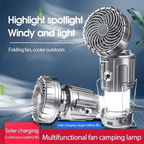 Portable Stretchable Solar Lithium Battery Electric Fan + Emergency Light