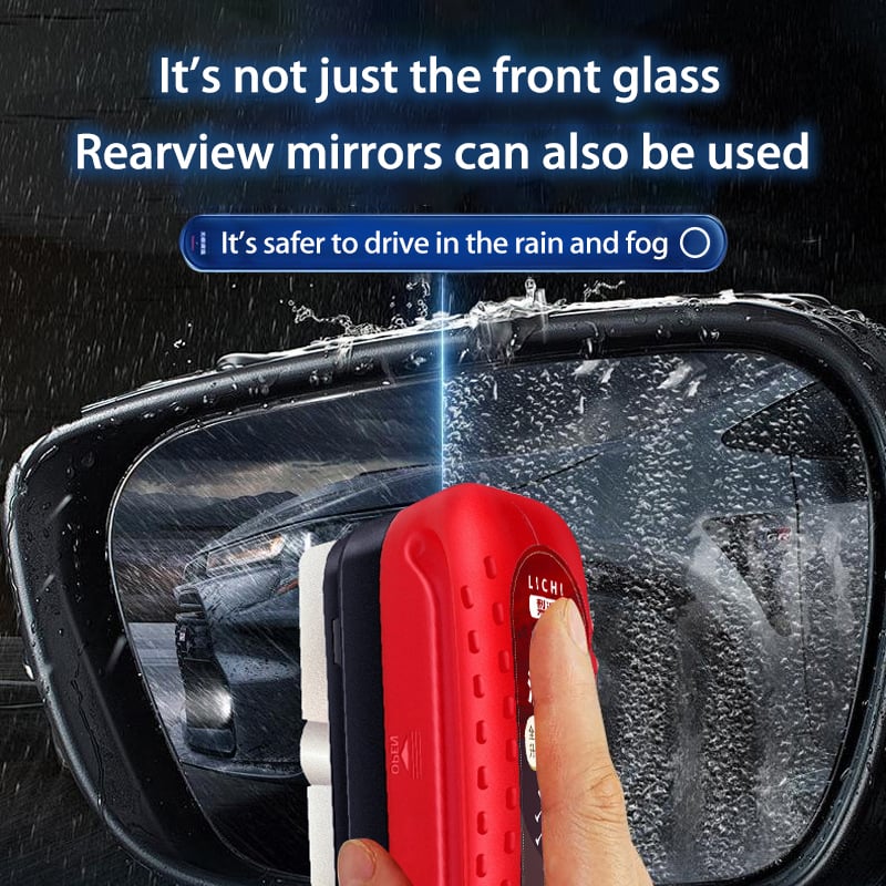 🔥Car Glass Oil Film Cleaner Brush