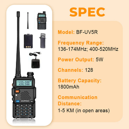 🔥📡 UV-5R Ham Radio Long Range UV5R Two Way Radio Dual Band Walkie