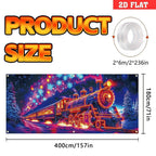 🎇🚪UV Activated Christmas Garage Door Cover Banner, Glows in Dark🔥🎉