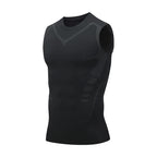 Ionic Shaping Vest – Cooling compression, smooths belly & love handles. Invisible under shirts. Feel confident again! 💪✨