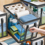 🔥Buy 2 Get 1 Free📦Portable Large Heavy-Duty Thick Plastic Clear Storage Box with Hinged Lid | Home, Travel & Camping