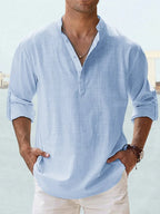 🔥Men's Cotton Linen Casual Long Sleeve Shirt
