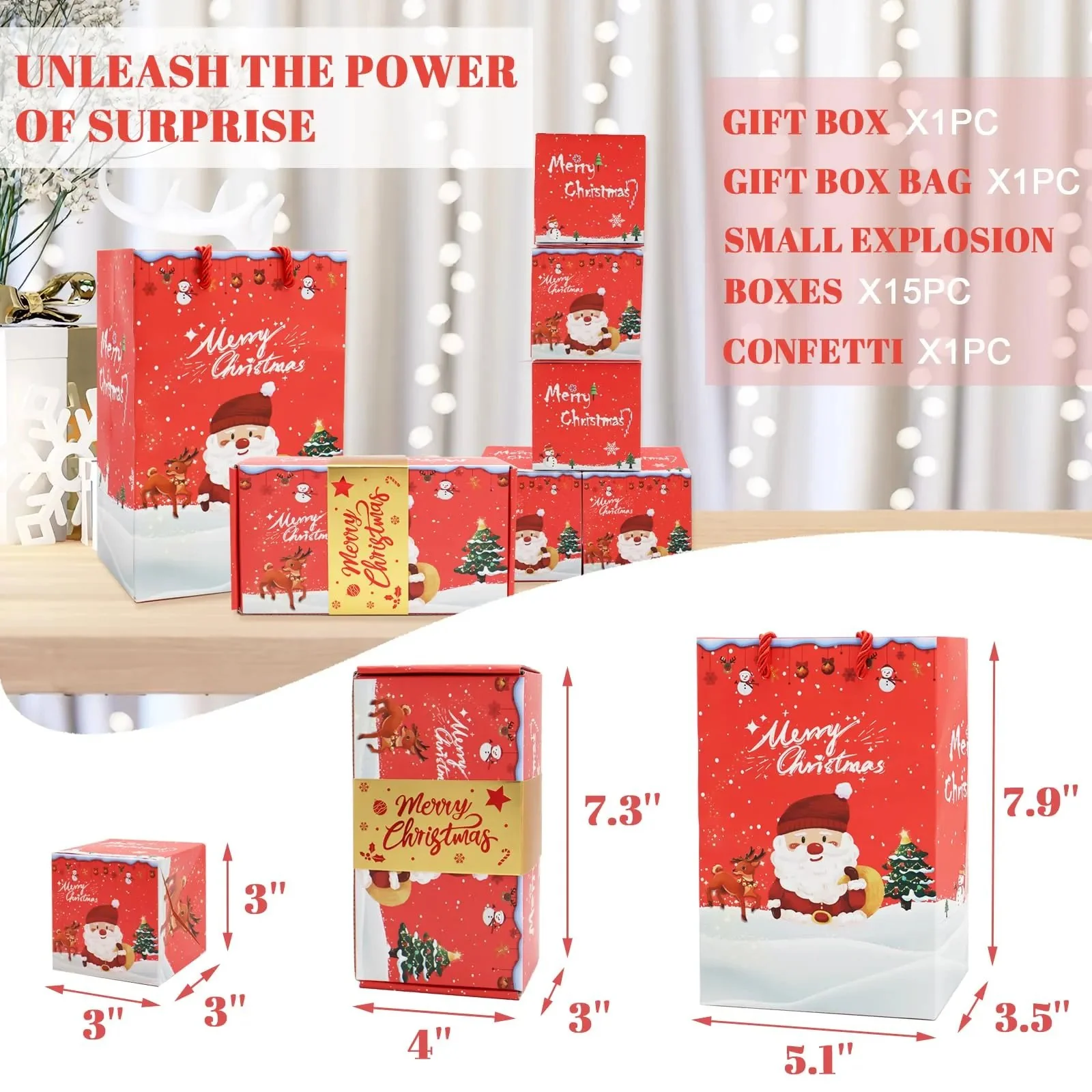 🎅🎄 Unique Folding Bouncing Christmas Gift Box