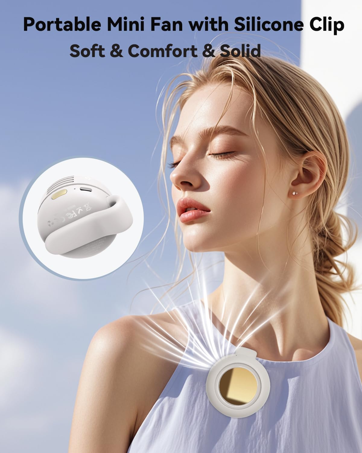 🎉❄️360° Rotatable Portable Mini Clip-on Fan