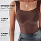 Women’s U Neck Thermal Tank Tops with Built-In Bra