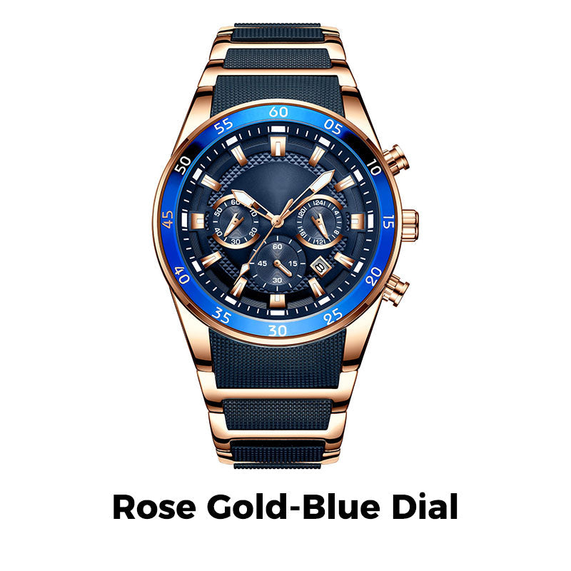 🎁Men's Waterproof Multifunctional Quartz Watch