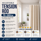 🛏️ 🔧 Adjustable No-Drill Tension Rod – Damage-Free Install, Anti-Slip & Multi-Purpose, Max 15KG Load 🏠