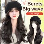 Versatile Beret Wig Set with Long Curly Hair（Great Sale⛄BUY 2 Get 10% OFF + Freeshipping）
