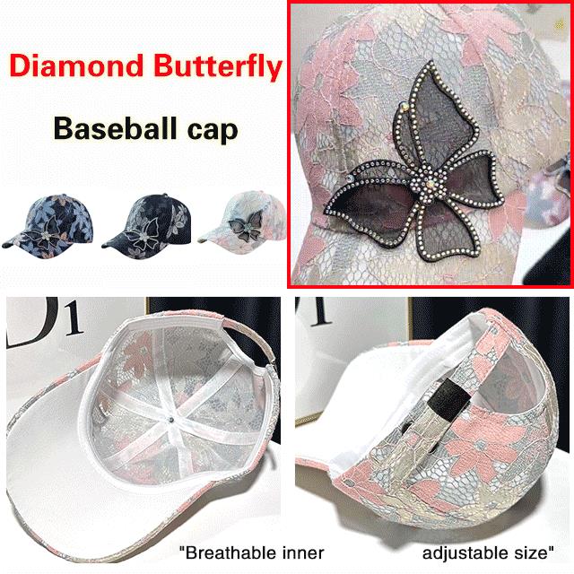 🔥Hot Sale 49% Off🔥Mesh Diamond Butterfly Baseball Cap