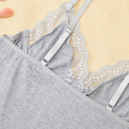 💖HOT SALE💖 Women's Sexy Lace Trim Slit Bowknot Decor Sleep Dress