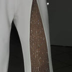 Women's One Shoulder Glitter Mesh Flared Jumpsuit