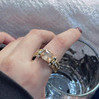 🎁Hot Sale🔥Heavy Duty Vintage Zirconia Wide Band Ring