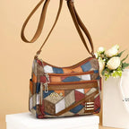 🔥New Fashion PU Soft Leather Color Matching Shoulder Bag👜