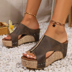 🔥Women's Wedge Sandals with Studded Details
