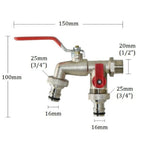 🔥Universal Stainless Steel Double Outlet Garden Water Faucet