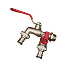 🔥Universal Stainless Steel Double Outlet Garden Water Faucet