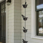 🔥Where Rain Meets Art – Decorative Rain Chain with Bird Bath Design