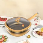 12in Titanium Alloy Non-Stick Pot with Lid