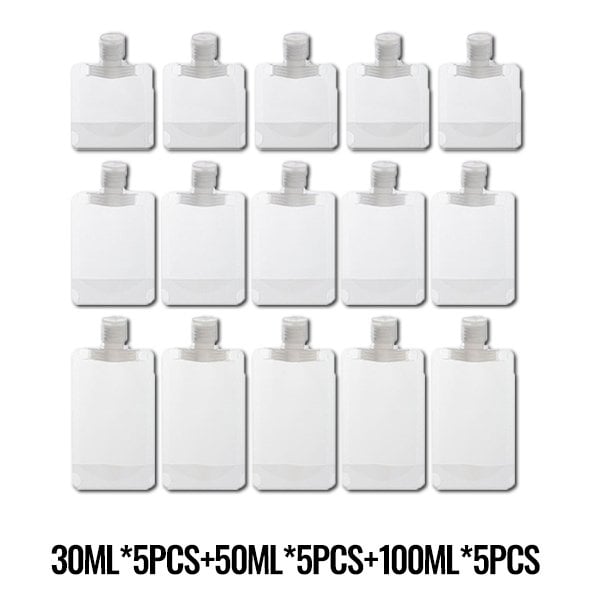 🌷Portable Travel Fluid Makeup Packing Bag(10 Pcs）