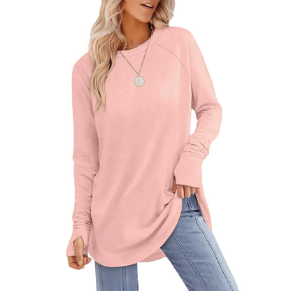 🍂🔥Women's Casual Long Sleeve Round Neck Top