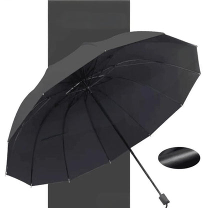 12-Rib Large Foldable Windproof Umbrella