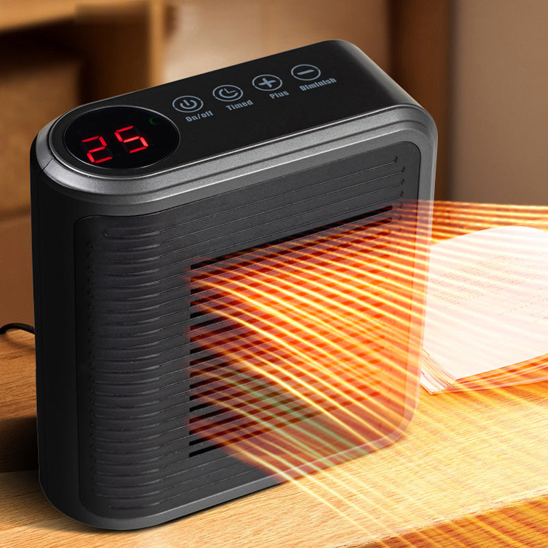 800W Wall Outlet Space Heater - Adjustable Thermostat with 4 Timer Settings & Overheat Protection for Office/Bedroom 🕒🌡️