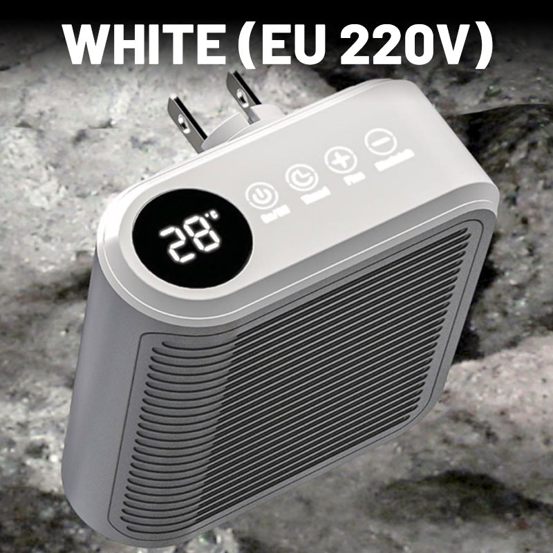 800W Wall Outlet Space Heater - Adjustable Thermostat with 4 Timer Settings & Overheat Protection for Office/Bedroom 🕒🌡️