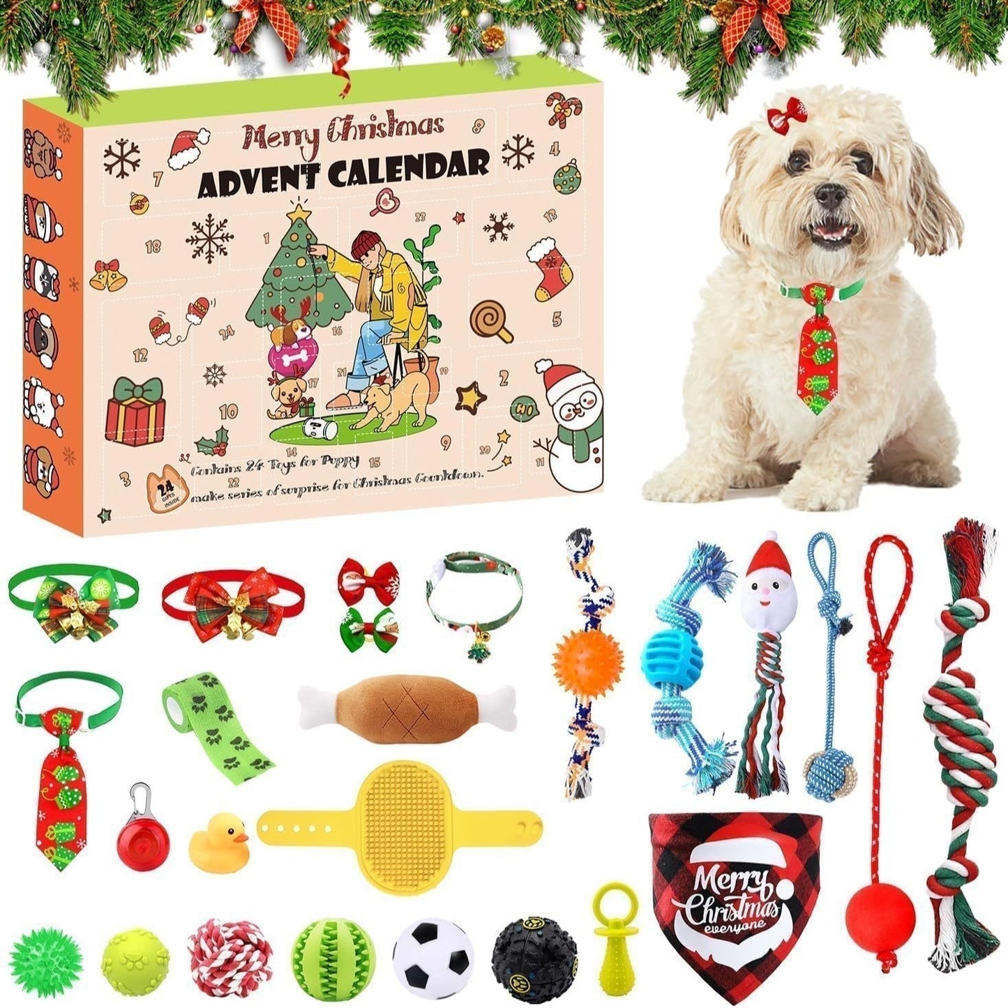 🎄🎁Christmas Countdown Cat & Dog Toys Advent Calendar🐾🥳